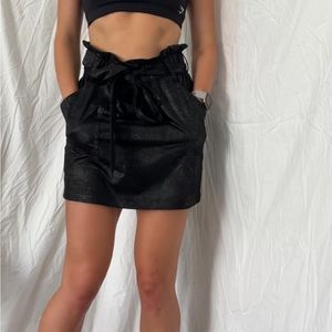 Rachel Roy Black Faux Leather Skirt Size Medium